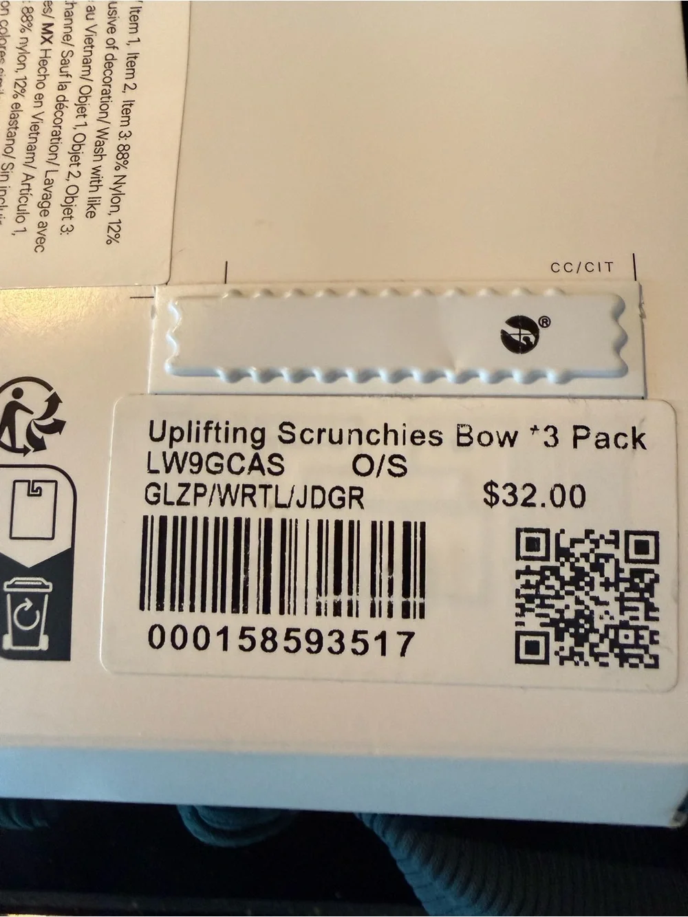 Lululemon Uplifting Scrunchies Bow 3-Pack